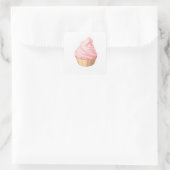 Speelse pastelillustratie vierkante sticker (Tas)
