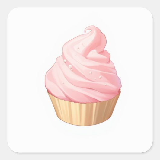 Speelse pastelillustratie vierkante sticker (Voorkant)