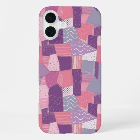Speelse Patchwork Harmony iPhone Hoesje (Achterkant)