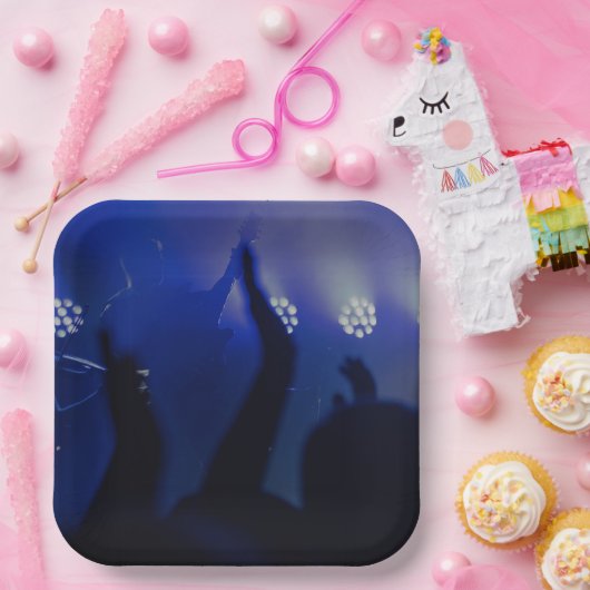 Speelse Patronen op 9" Vierkante Papier Borden Papieren Bordje (Feest)