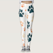 Speelse Paw Print Leggings | Schattigee honden- en (Voorkant)