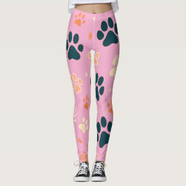 Speelse Paw Print Leggings | Schattigee honden- en