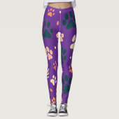 Speelse Paw Print Leggings | Schattigee honden- en (Voorkant)