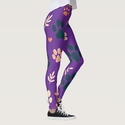 Speelse Paw Print Leggings | Schattigee honden- en (Rechts)