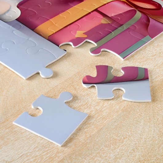 Speelse Paws Beagle Puppy Kleurrijke geschenken Ga Legpuzzel (Zijkant)