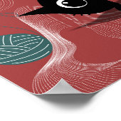 Speelse Peek: Cat & Yarn Whimsy Poster (Hoek)