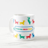 Speelse Pembroke Welsh Corgi Mok (Voorkant links)
