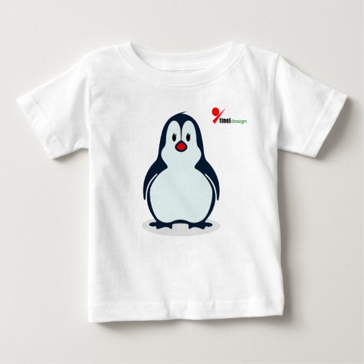 Speelse Penguin Baby T-shirt (Voorkant)