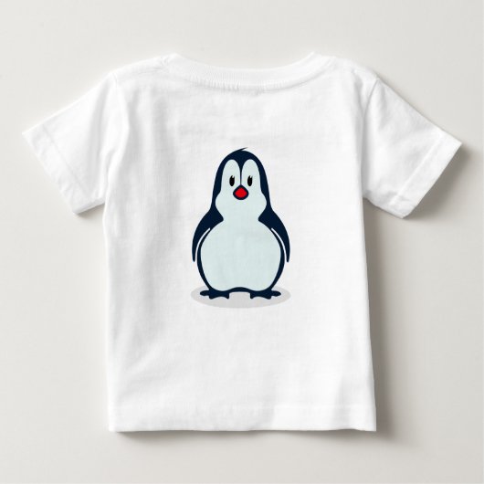 Speelse Penguin Baby T-shirt (Achterkant)