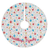 Speelse Penguin Rendier Snowman Design Kerstboom Rok (Voorkant)