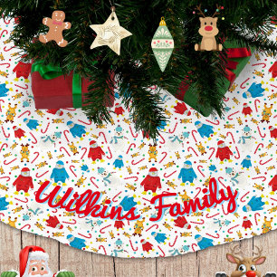 Speelse Penguin Rendier Snowman Design Kerstboom Rok