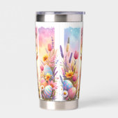 Speelse Penseelstreek Paas Highland Koe 20oz Geïsoleerde Drinkbeker (Links)