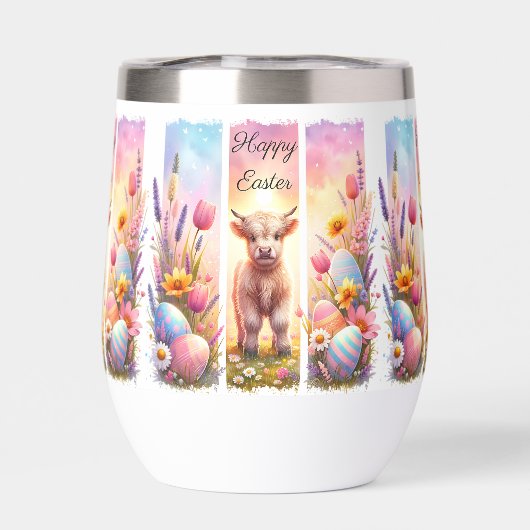 Speelse penseelstreek Paas Koe Wijntuimelaar (Achterkant)