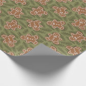 Speelse pepermannen groene inpakpapier (Hoek)