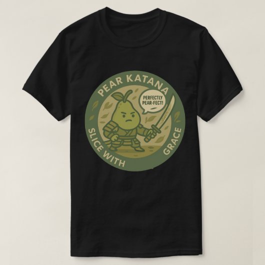 Speelse Perzik Samoerai Discipline  T-shirt (Design voorkant)
