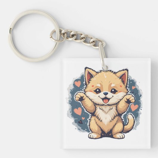 Speelse Pet Parade Sleutelhanger (voorkant)