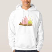 Speelse Pig in Mud Funny Boerderij Animal Hoodie (Voorkant)