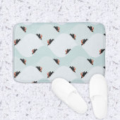 Speelse Pinguïns Glijden op Sneeuwpatroon Badmat