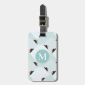 Speelse Pinguïns Glijden op Sneeuwpatroon Bagagelabel (Voorkant verticaal)