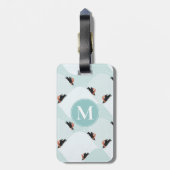 Speelse Pinguïns Glijden op Sneeuwpatroon Bagagelabel (Achterkant verticaal)