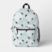 Speelse Pinguïns Glijden op Sneeuwpatroon Bedrukte Rugzak (Voorkant)