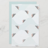 Speelse Pinguïns Glijden op Sneeuwpatroon Briefpapier (Voorkant / Achterkant)