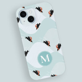 Speelse Pinguïns Glijden op Sneeuwpatroon iPhone 15 Case