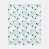 Speelse Pinguïns Glijden op Sneeuwpatroon Fleece Deken (Voorkant)