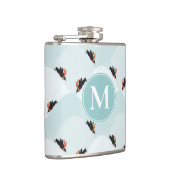 Speelse Pinguïns Glijden op Sneeuwpatroon Heupfles (Rechts)