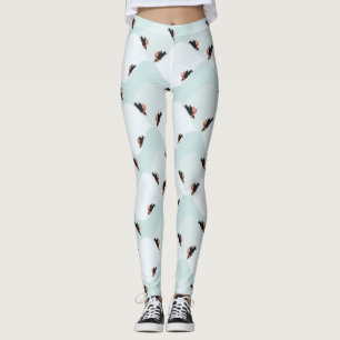 Speelse Pinguïns Glijden op Sneeuwpatroon Leggings