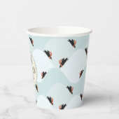 Speelse Pinguïns Glijden op Sneeuwpatroon Papieren Bekers (Links)