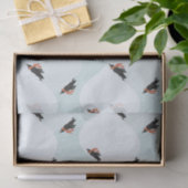 Speelse Pinguïns Glijden op Sneeuwpatroon Tissuepapier (Geschenk)