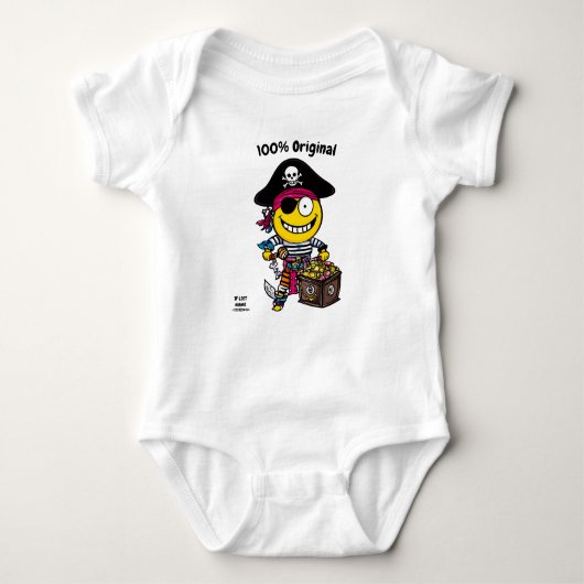 Speelse Pirate Emoji - Full-Body Karakter Ontwerp Romper (Voorkant)