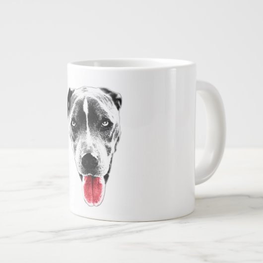 Speelse Pit Mix Rode Tong Coffee Mok (Voorkant rechts)