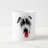Speelse Pit Mix Rode Tong Coffee Mok (Voorkant)