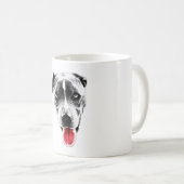 Speelse Pit Mix Rode Tong Coffee Mok (Voorkant rechts)