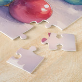 Speelse Pitbull die Kerstcadeaus Openmaakt Vakanti Legpuzzel (Zijkant)