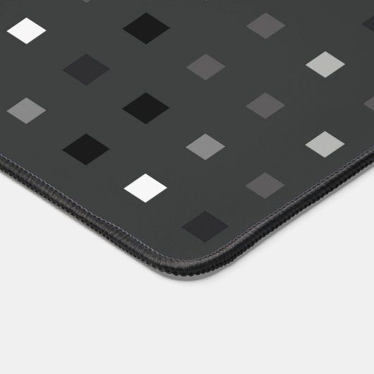 Speelse pixels Controleer het grijze zwarte patroo Bureaumat (Hoek)