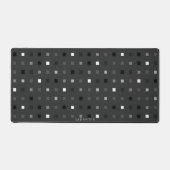 Speelse pixels Controleer het grijze zwarte patroo Bureaumat (Voorkant)