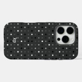 Speelse pixels Controleer het grijze zwarte patroo Case-Mate iPhone Case (Achterkant (horizontaal))