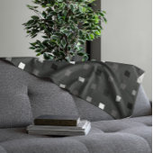 Speelse pixels Controleer het grijze zwarte patroo Fleece Deken