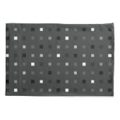 Speelse pixels Controleer het grijze zwarte patroo Kussensloop (Achterkant)