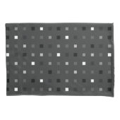 Speelse pixels Controleer het grijze zwarte patroo Kussensloop (Voorkant)