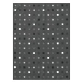 Speelse pixels Controleer het grijze zwarte patroo Tafelkleed (Voorkant)