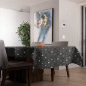 Speelse pixels Controleer het grijze zwarte patroo Tafelkleed