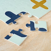 Speelse Plus Tekens Geometrisch Retro Patroon Legpuzzel (Zijkant)