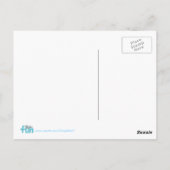 Speelse poes die op het woord fun ligt, briefkaart (Achterkant)