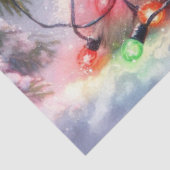 Speelse Polar Beer & Feestelijke Lichten Decoupage Tissuepapier (Detail)