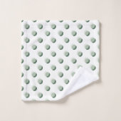 Speelse Polka Dots Groen Bad Handdoek (Wasdoekje)