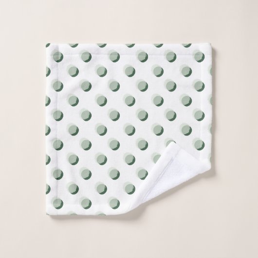 Speelse Polka Dots Groen Bad Handdoek (Wasdoekje)